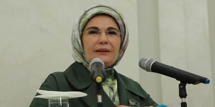 Emine Erdoğan, ‘Filistin Mitingi’ni paylaştı! “Bugün Gazze, yarın tüm dünya ülkeleri için…”